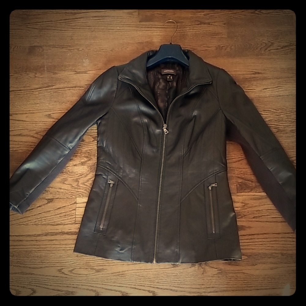 EUC Chocolate Brown Leather Jacket